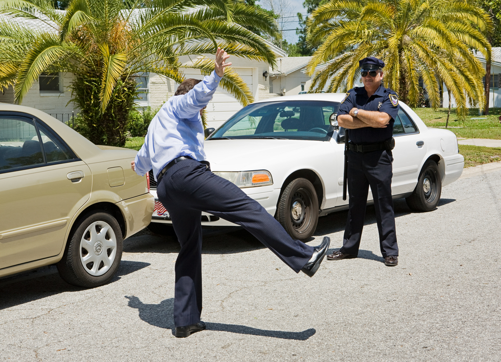 A man takes a field sobriety test in Dallas Texas. What are the three standardized field sobriety tests?